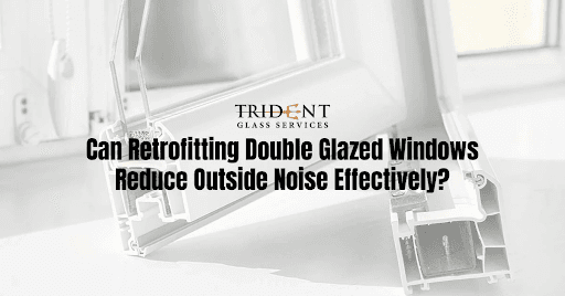 Double glazed windows retrofitted for noise reduction
